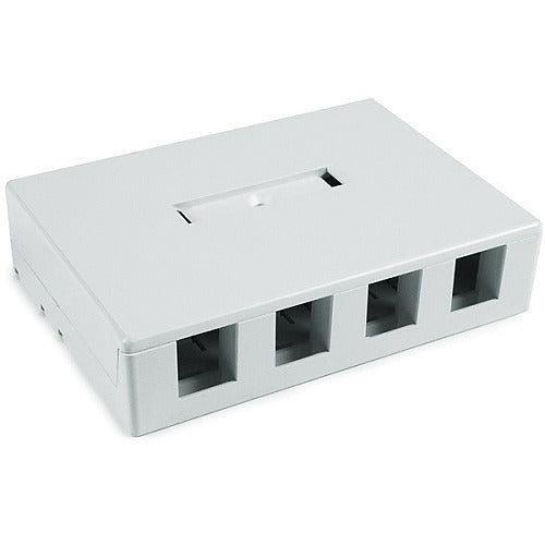 HELLERMANN TYTON Hellermanntyton SMBQUAD-W Surface Mount Box 4 Port Pvc