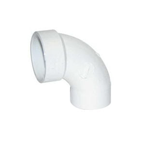 Mueller 06063 90 Elbow, 3Spgt x H PVC DWV Long Turn Street