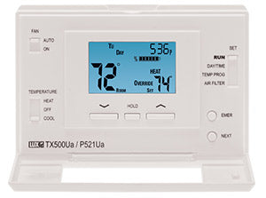 Lux P521U-010 Programmable Thermostat for 2 Heat 1 Cool Systems, Replacement for P521U, PSPH521L