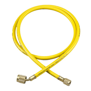 Ritchie Engineering 22048 Yellow Jacket Plus II Charging Hose 1/4 Inch Straight x 45 Deg SealRight Fitting 48 Inch L 800 psi Yellow