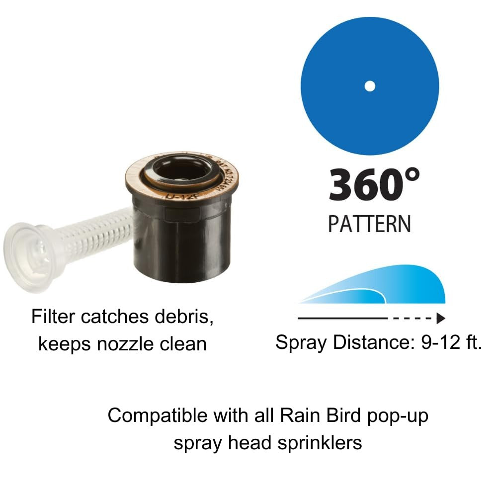 RAIN BIRD Rain Bird 12DSH Dual Spray Nozzle Half Circle 9-12 Ft