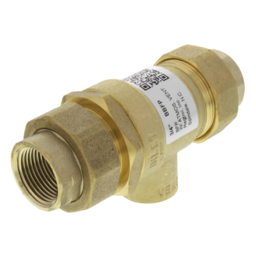 Watts 0063192 Series BBFP 3/4 in. Brass Union FNPT Backflow Preventer