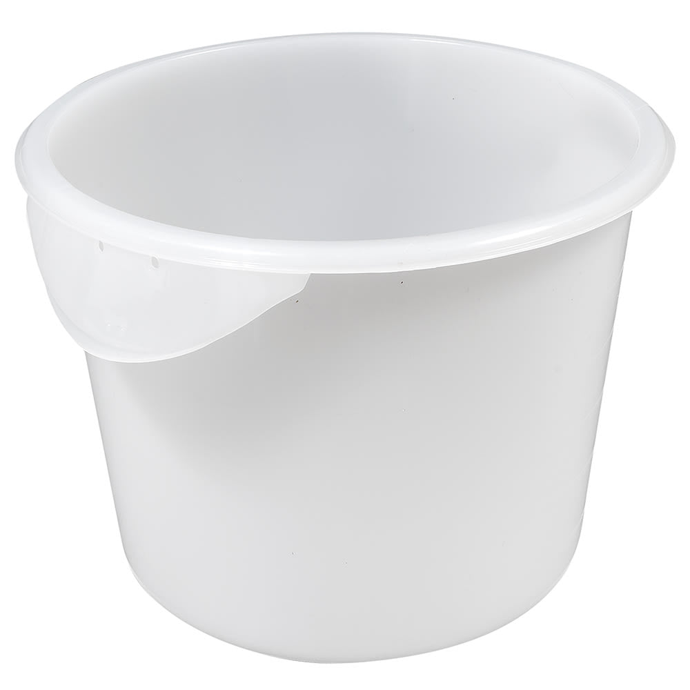 Rubbermaid FG572300WHT Garbage Can - Polypropylene, Round, 6 qt, White