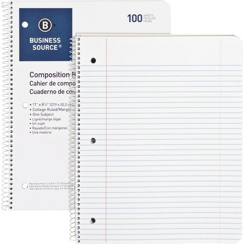 BUSINESS SOURCE Business Source BSN10968 Wirebound College Notebook
