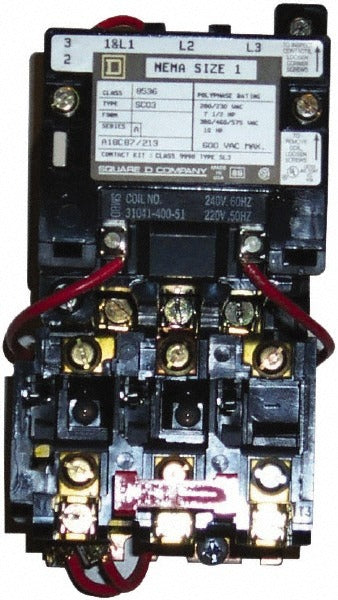 SCHNEIDER ELECTRIC Square D 8536SCO3V06 Nema Size 1 Motor Starter 27A 480V