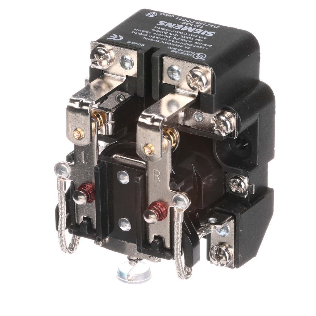 Siemens 3TX7130-0DF13 Basic Plug In Open Power Relay DPDT Contacts 40A Contact Rating 120VAC Coil Voltage