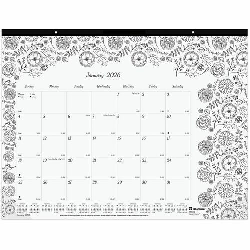 REDIFORM Rediform REDC2917311 Monthly Desk Pad Botanical