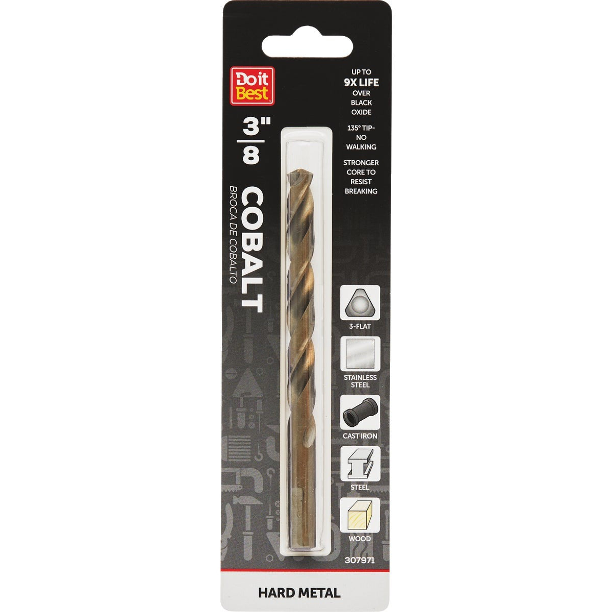 BSC PREFERRED Bsc Preferred QJDIB-DB-041 Cobalt Drill Bit 3/8 Inch