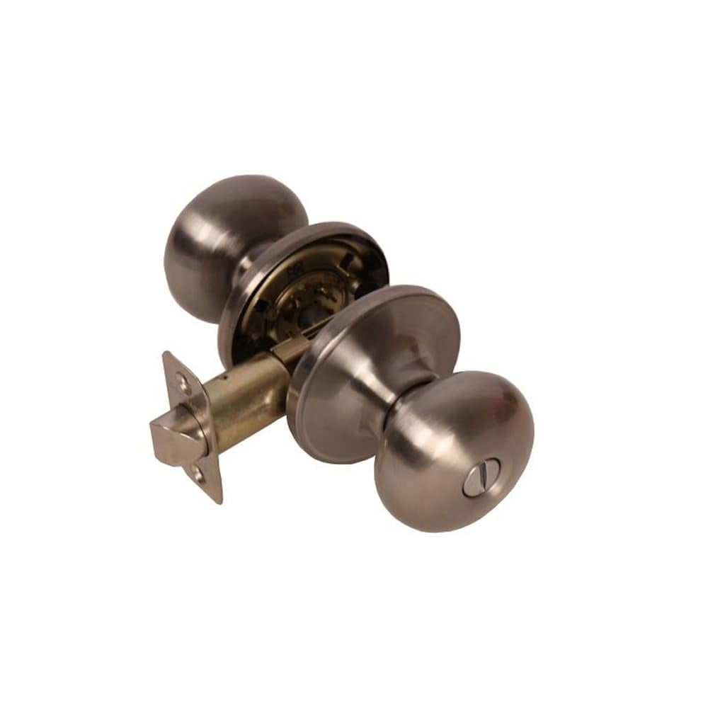 PAMEX Pamex FTFP10 Baron Privacy Knob Lockset Satin Nickel