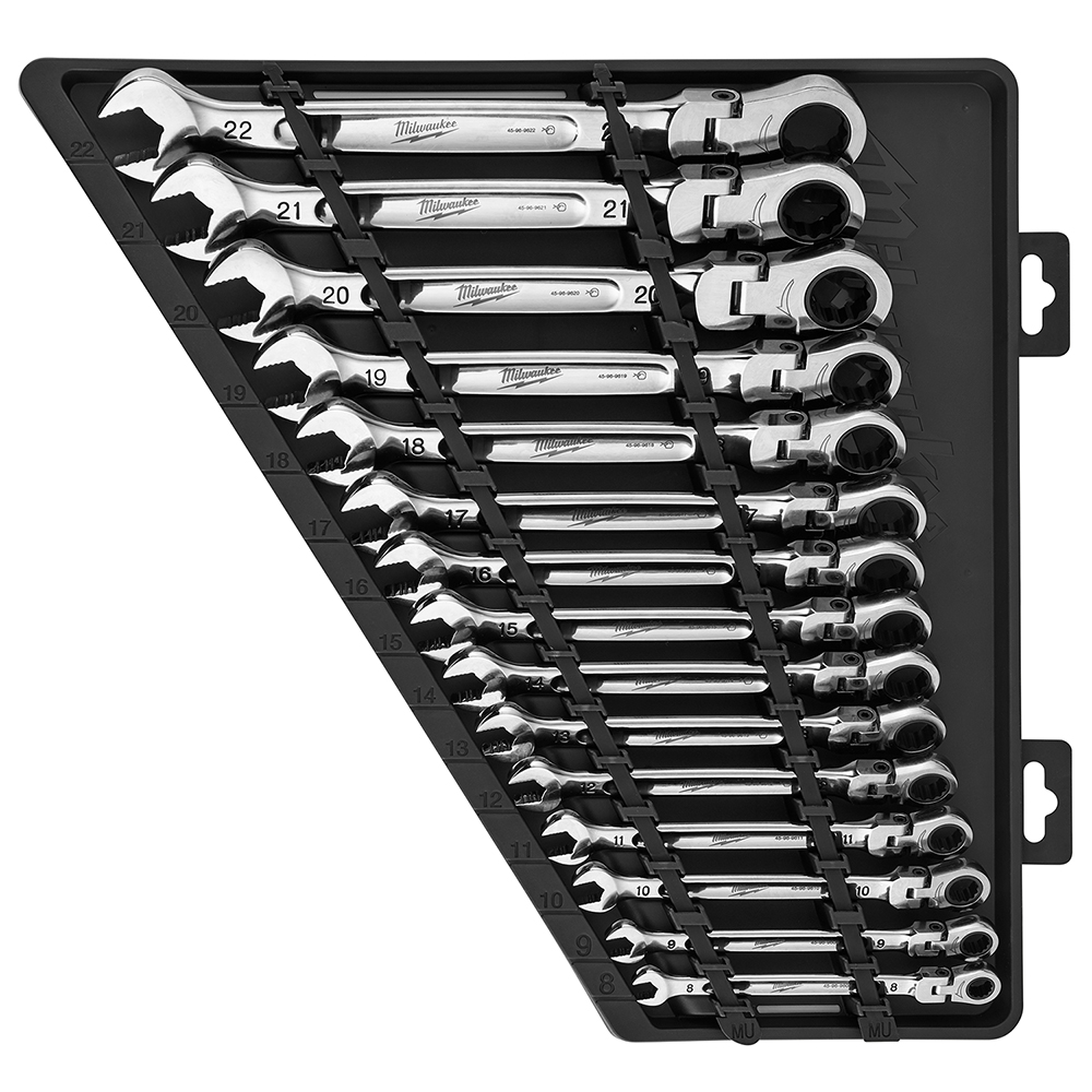 Milwaukee 48-22-9513 Flex Head Wrench Set 15 Pieces