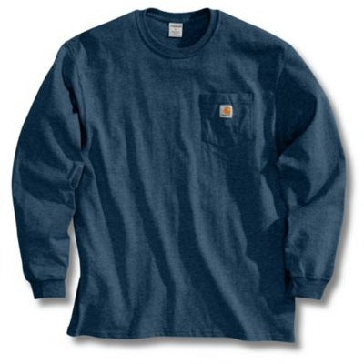 CARHARTT Carhartt Inc K126-NVY-LRG-REG Long Sleeve Work Pocket Tee