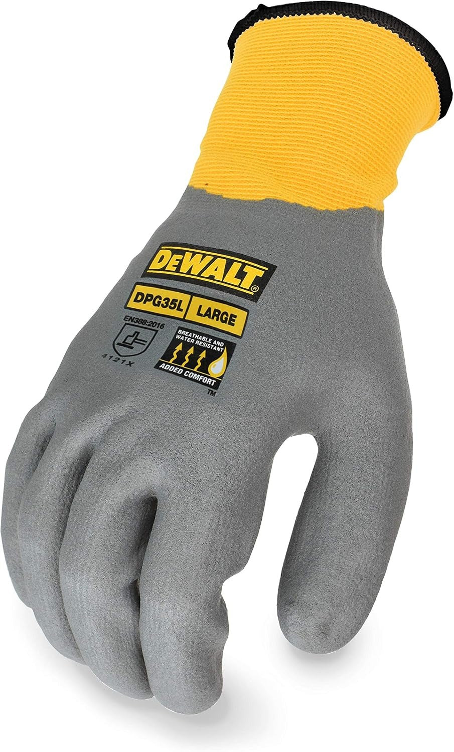 DEWALT Dewalt DPG35L Water-Resistant Breathable Work Glove Large (Pack of 1)
