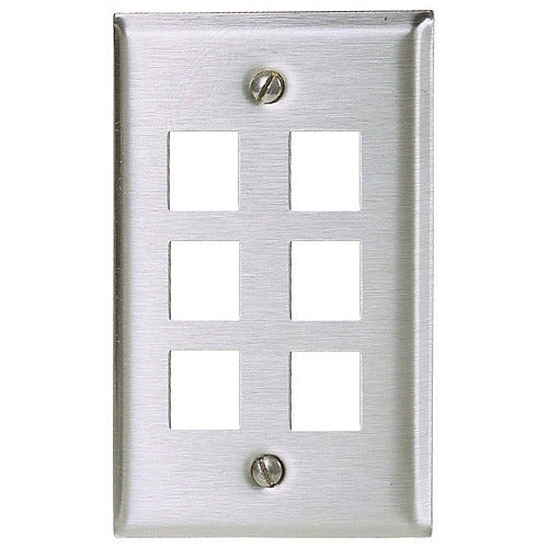 HUBBELL Hubbell Premise Wiring SSF16 Stainless Steel Faceplate