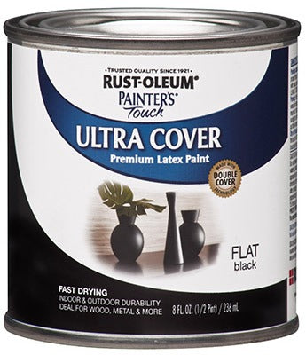 RUST-OLEUM Rust-oleum 1976-730 Flat Black Paint Half Pint