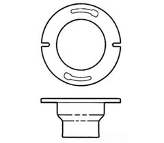 Tyler Pipe 010593 No-Hub Slot and Notch Closet Flange 4 x 3 in