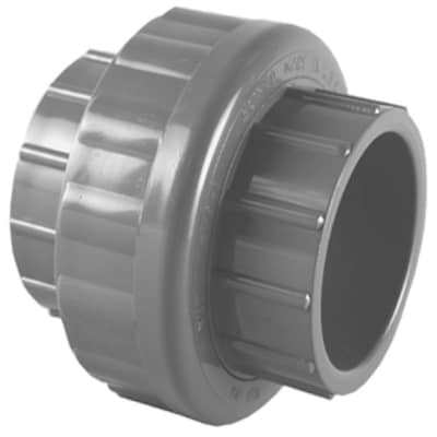 Charlotte PVC 08710 1600 Schedule 80, Union with EPDM O-Ring Seal, Socket End, 1-1/4 Inch