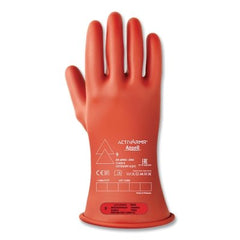 Ansell 114267 RIG Electrical Insulating Gloves 11in Class 0 Size 10 Red