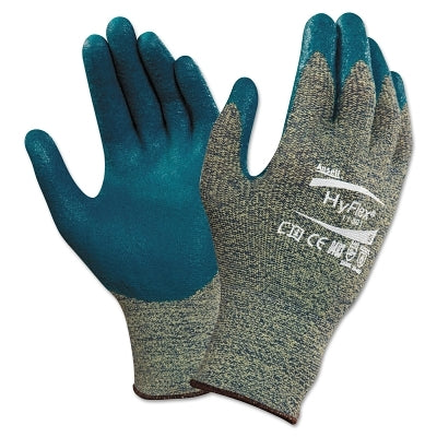 Ansell 103387 HyFlex 11-501 Nitrile Palm Coated Gloves Size 11 Gray Blue