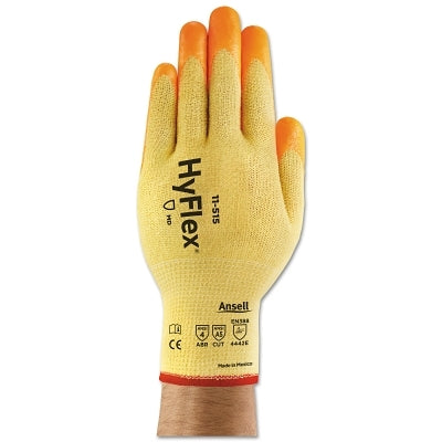 Ansell 111940 11-515 Cut Resistant Gloves with High Visibility Nitrile Coated Size 9 Orange