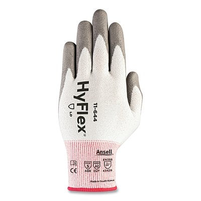 Ansell 111673 HyFlex 11-644 Polyurethane Palm Coated Gloves Size 6 Gray White