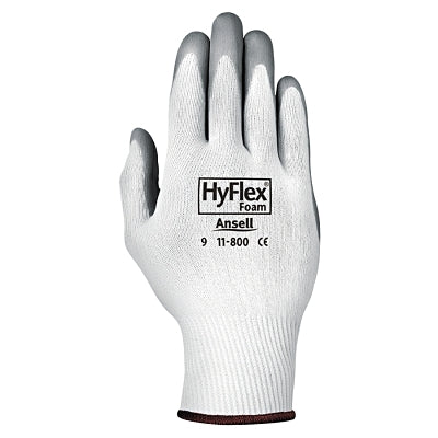 Ansell 103332 11-800 Nitrile Foam Palm Coated Gloves Size 8 Gray/White