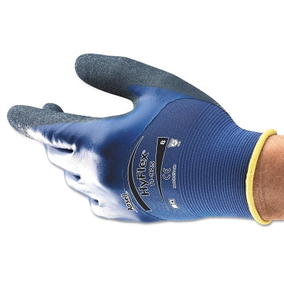 HyFlex 810611 11-925 Gloves Nitrile/Spandex Blue Size 10