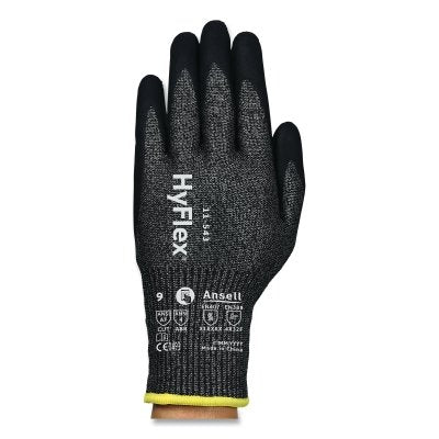 HyFlex 11543VP090 Cut Resistance Gloves Size 9 Black Vend Pk