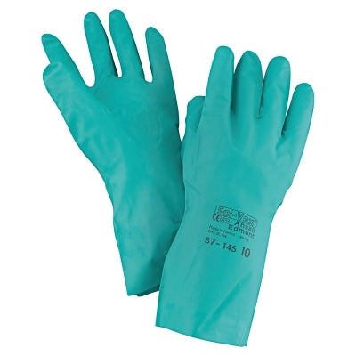 Ansell 105545 AlphaTec Solvex 37-145 Nitrile Gloves Gauntlet Cuff Size 10 Green 11mil