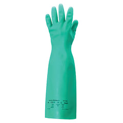 Ansell 102944 37-185 Nitrile Gloves 22 mil Size 8 Gauntlet Cuff Unlined Green