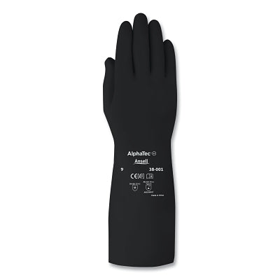 AlphaTec 38001PP110 Chemical-Resistant Butyl Gloves Size 11 Black