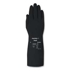 AlphaTec 38001PP080 Chemical-Resistant Butyl Gloves Size 8 Black