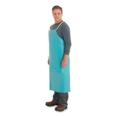 AlphaTec 105204 PVC Apron 18 Mil 48 in Ties 33 in x 44 in Green