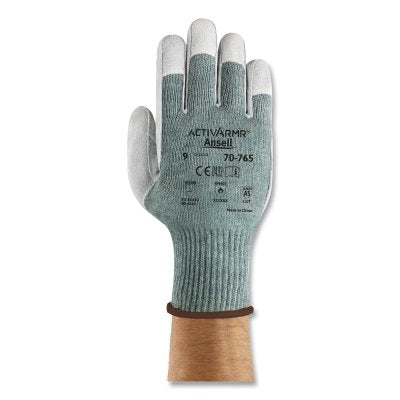 ACTIVARMR 104424 Cut-Resistant Gloves with Leather Palm Size 9 Mint/Leather