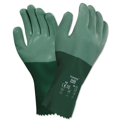 Ansell 103624 AlphaTec 08-352 Neoprene Coated Gloves Rough Finish Green Size 8