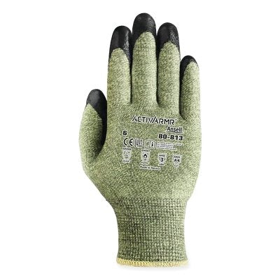 Ansell 103538 ActivArmr 80-813 Arc Flash and Cut Resistant Gloves Size 9 Green/Black