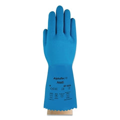 Ansell M999969 AlphaTec 87-029 Natural Latex Rubber Glove Size 11 Blue