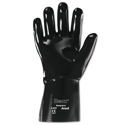 Ansell 103642 Neox Neoprene Gloves, Black, Smooth, Size 10