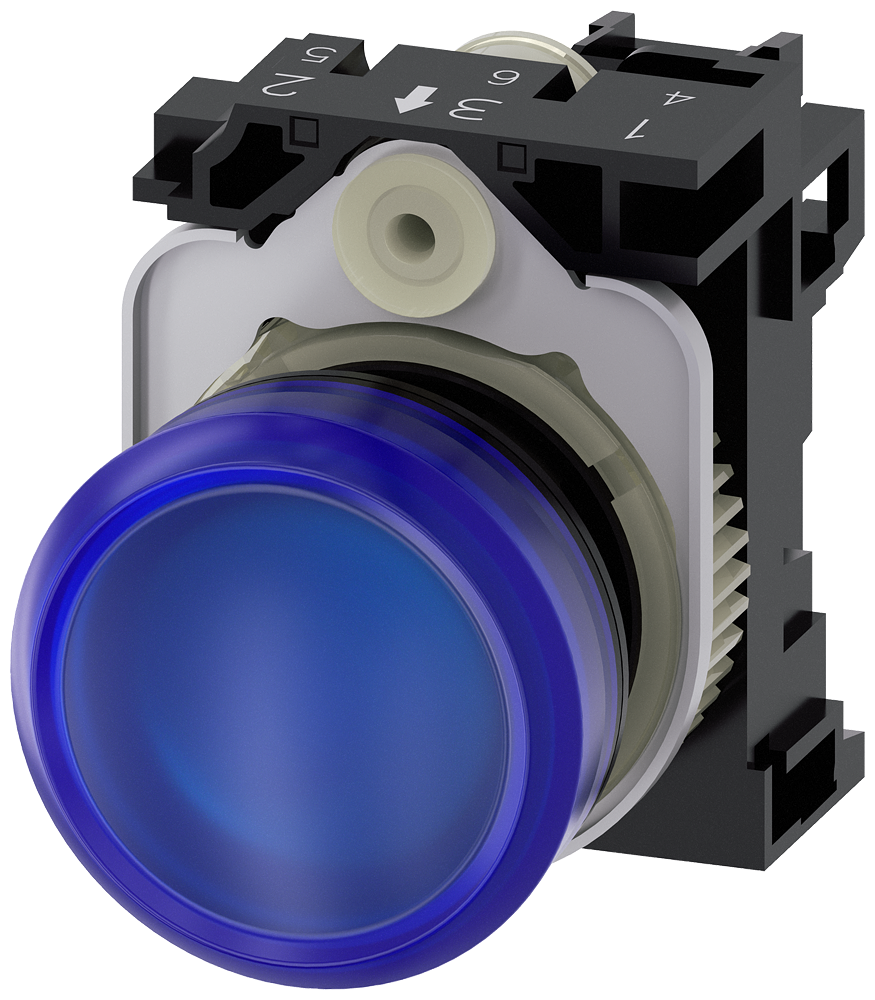 SIEMENS Siemens 3SU11026AA501AA0 Indicator Light 24 V AC/DC (22 mm) 3SU1102-6AA50-1AA0