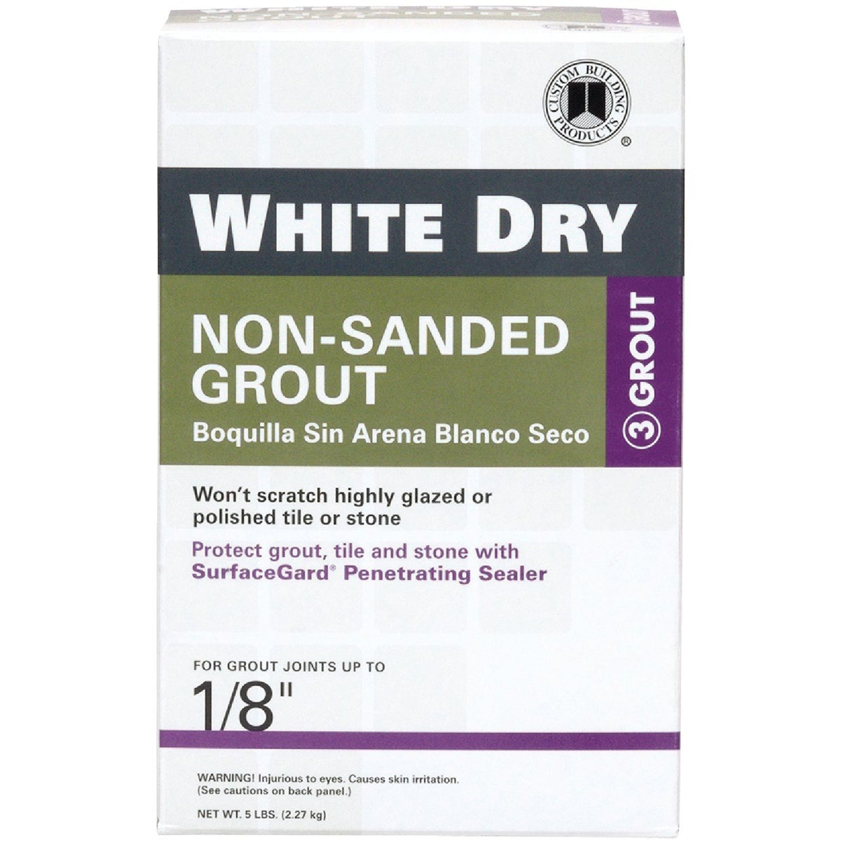 CUSTOM BUILDING PRODUCTS Custom Building Products WDG5-4 Nonsanded Tile Grout 5 Lb