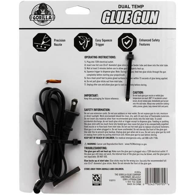 GORILLA Gorilla GOR100424 Dual Temp Glue Gun (1 Each)