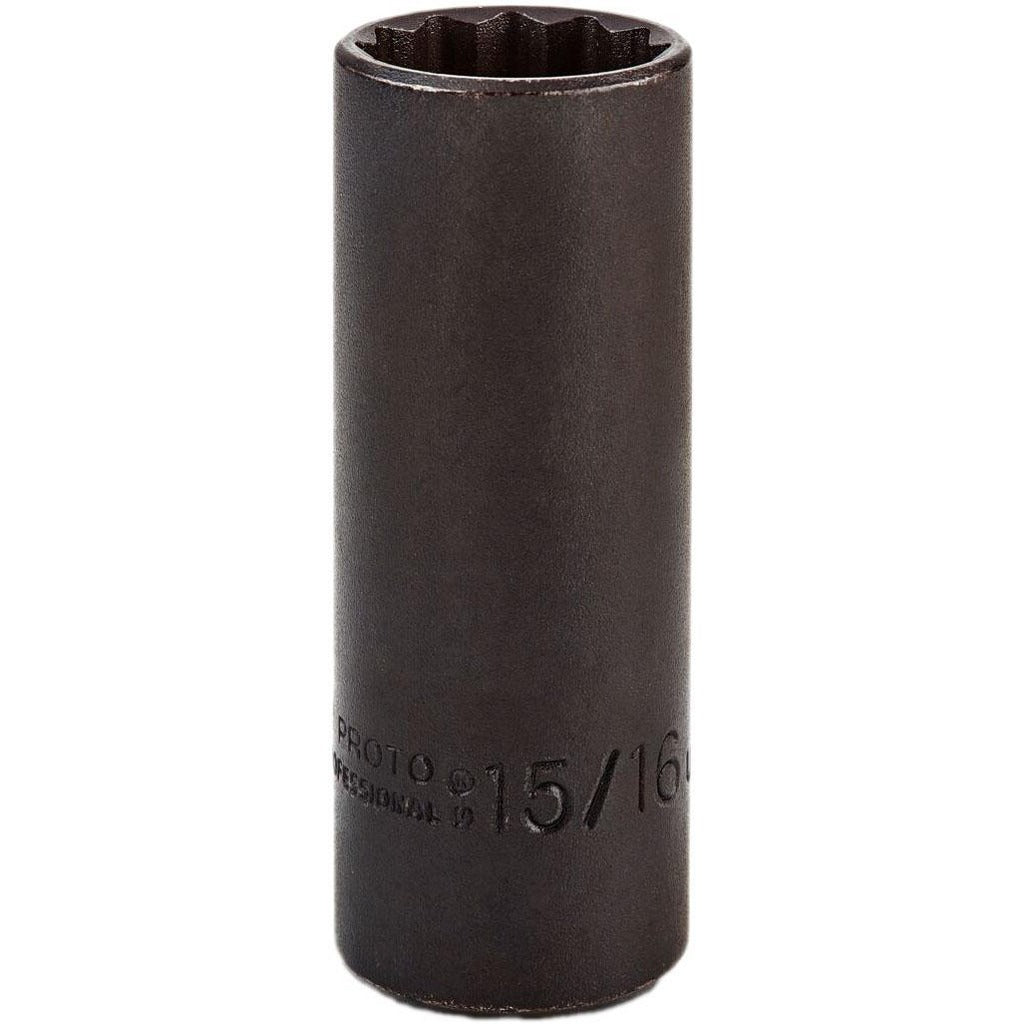 PROTO Proto J5330B Deep Hand Socket 15/16 in 1/2 in Drive 12-point