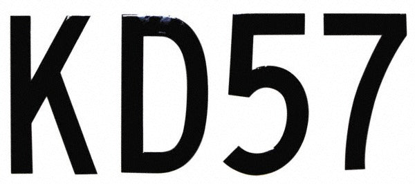STRANCO Stranco DBV-8-D-10 Vinyl Letter Label 8in Black D 10pk
