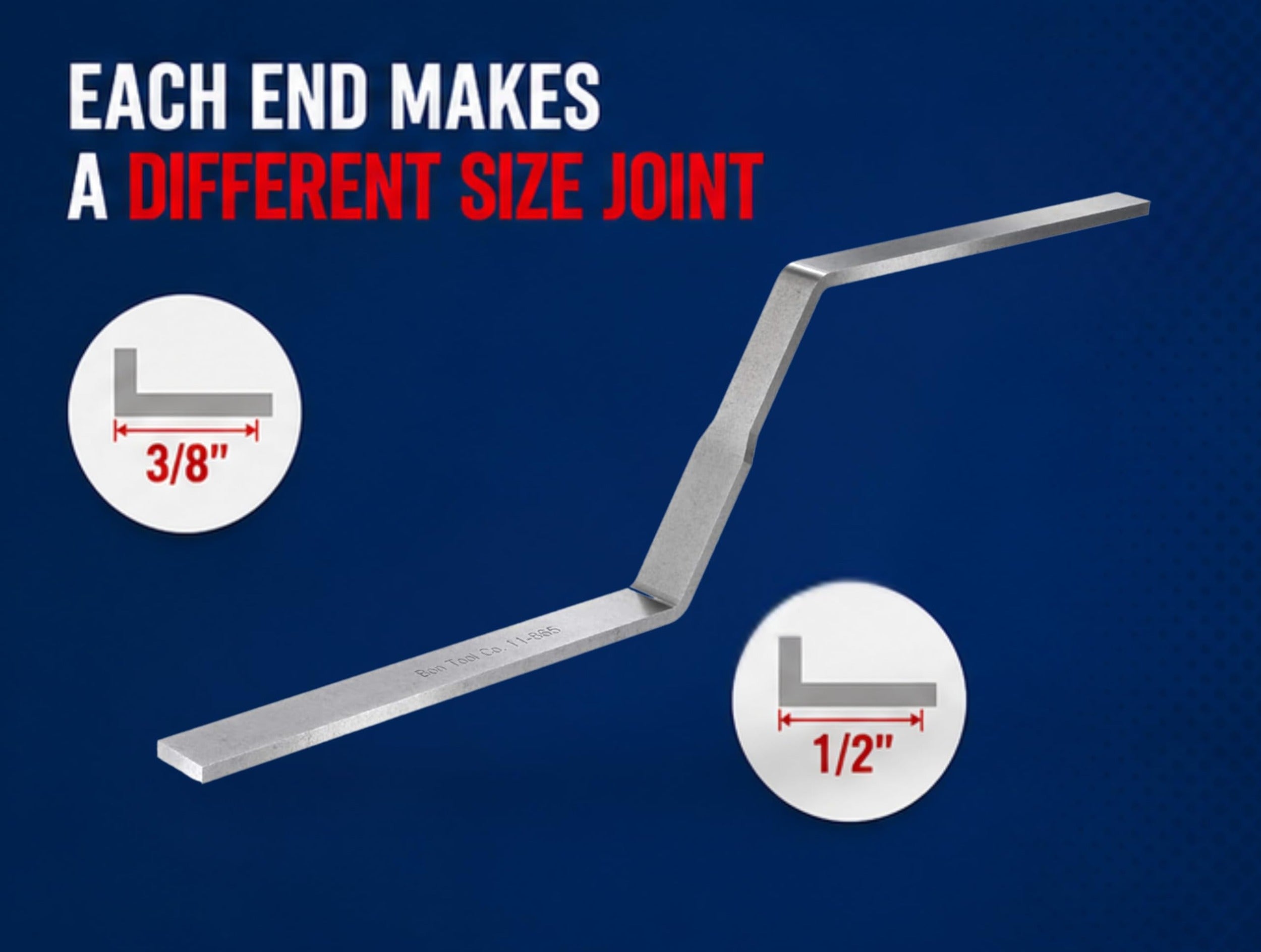 BON TOOL Bon Tool 11-865 Double Slicker Joint Tool 3/8 X 1/2 Inch