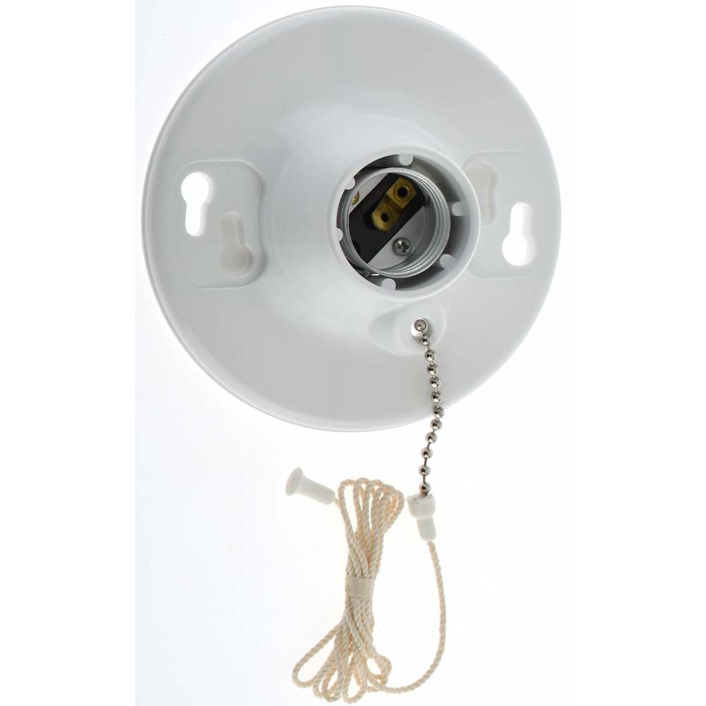 LEVITON Leviton 8827-CW1 Pull Chain Lamp Holder 660W 250V Medium Base