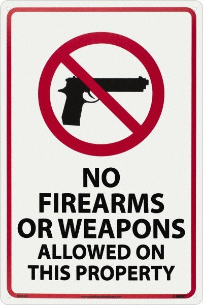 ACCUFORMNMC Accuformnmc M452G No Firearms Sign Aluminum 18x12 in