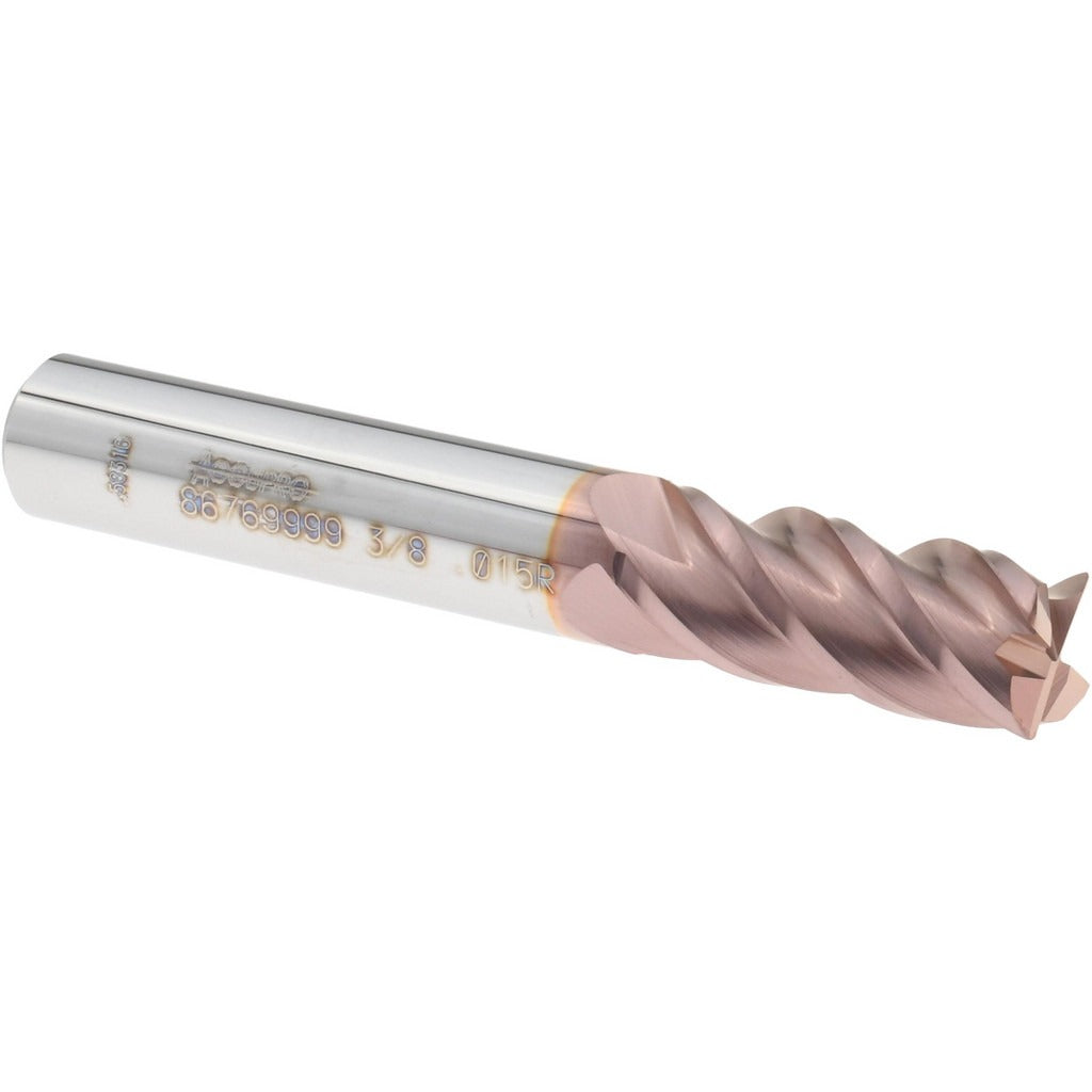 ACCUPRO Accupro 12182541 Corner Radius End Mill 3/8in 4 Flute Ticn