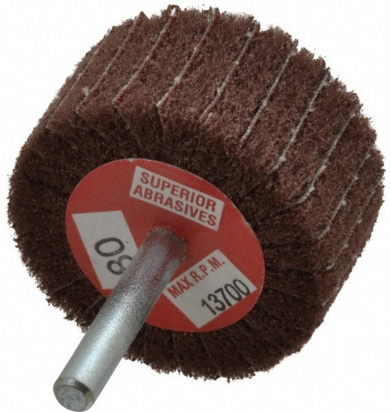 SUPERIOR ABRASIVES Superior Abrasives A008556 Mounted Flap Wheel 80 Grit