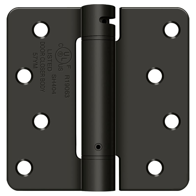 DELTANA Deltana DSH4R410B 4x4 Radius Spring Hinge Oil Rubbed Bronze