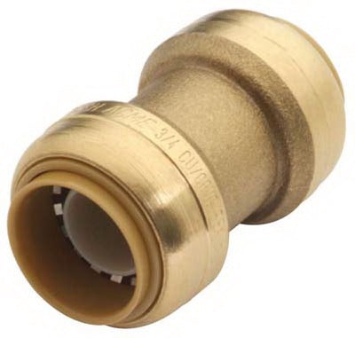 SHARKBITE Sharkbite U006LFA 3/8 in Push Fit Straight Coupling 12 Pack