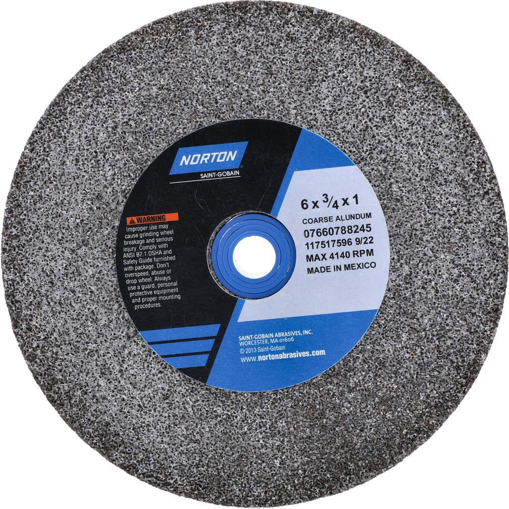 NORTON Norton 07660788245 Bench Grinding Wheel 6in Aluminum Oxide